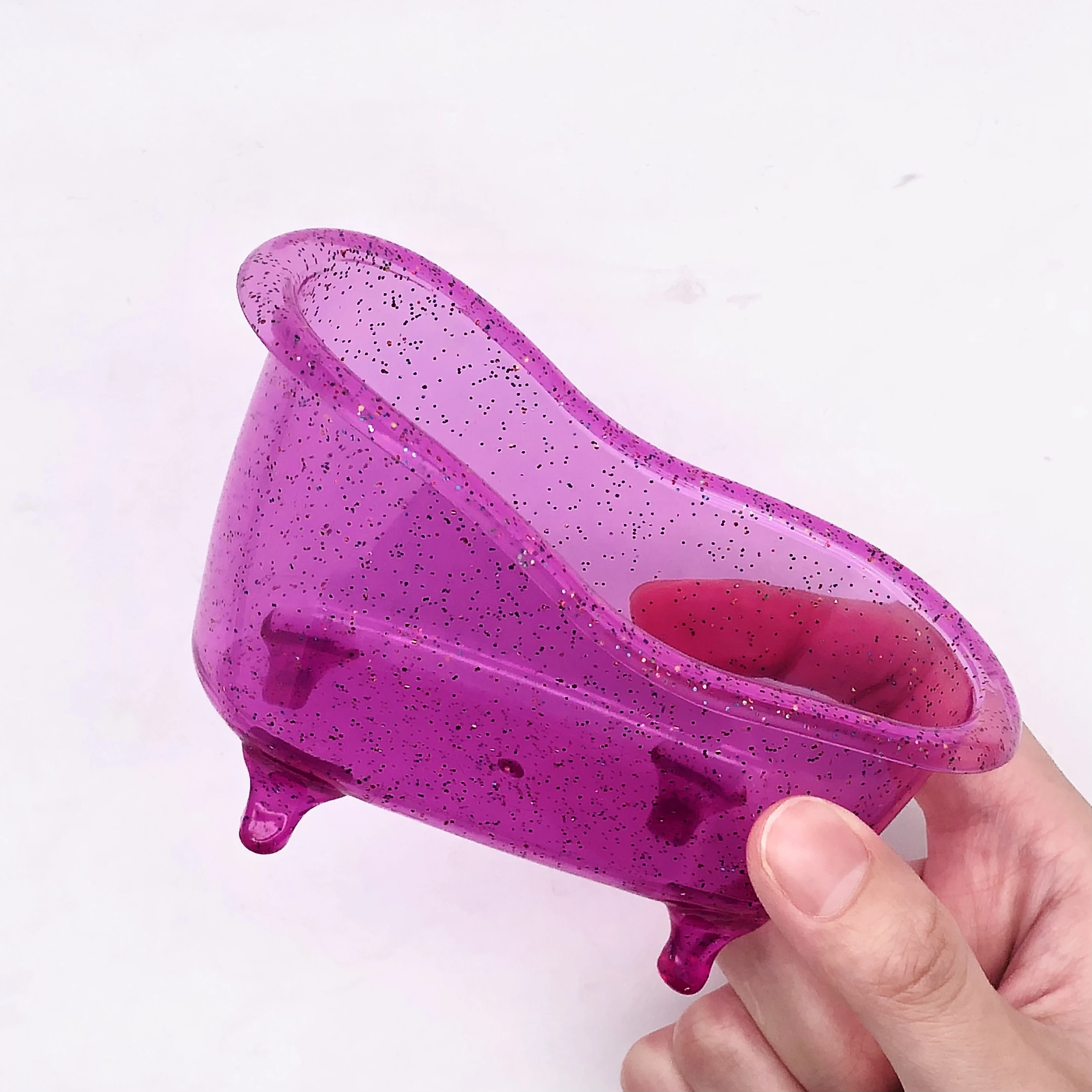 Small Plastic Bath Set Mini Bathtub Shape Soap Packing Container