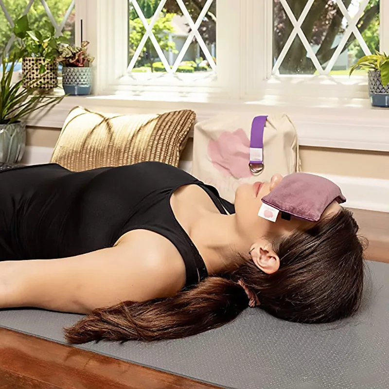 Custom Logo Over Silk Eye Weighted Pillow Aromatherapy Washable Yoga Lavender Weighted Eye Pillow