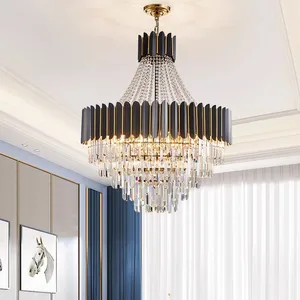 Chandelier Lamp Hanging Led Hotel Lighting for Ceiling Lamps Gold Lights Chandelier Pendant Light Crystal