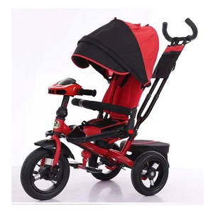 Children's 3-Wheel Tricycle with Front Light Plastic Kid's Toy for Age Range 2 to 4 Years