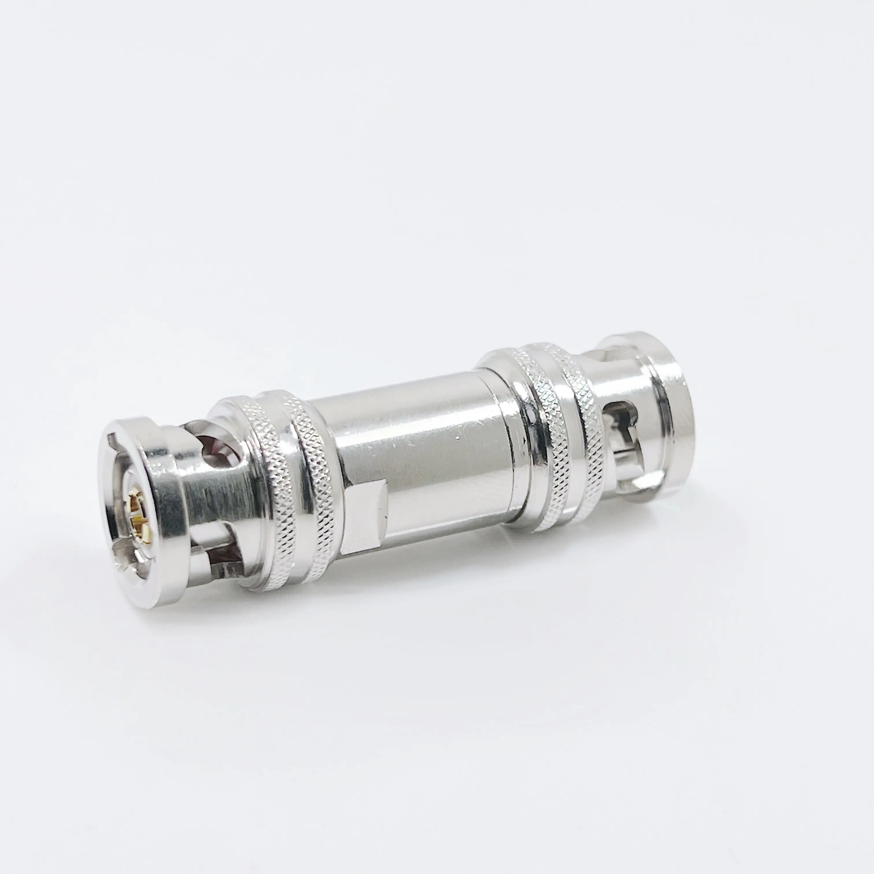 Nickel Plated RF Coaxial 1553B TRB BNC Triaxial Male to BNC Triaxial Male Adapter details