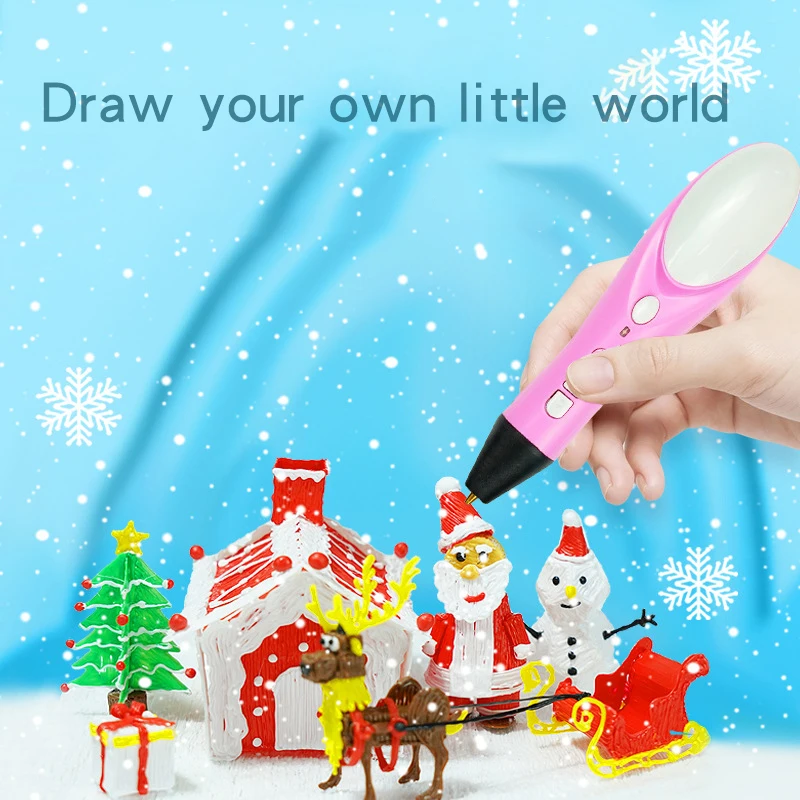 High Temp 3D Painting Pen Children Creative Quick Stereo Shape PLA Filament 3D Printing Pen Set Educational Drawing Toys for Kid