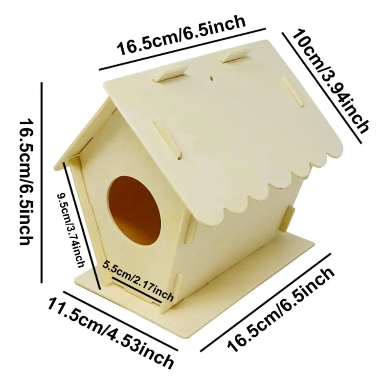 Economical Kit Build Birdhouse Natural Decorative Birdhouse Hanging