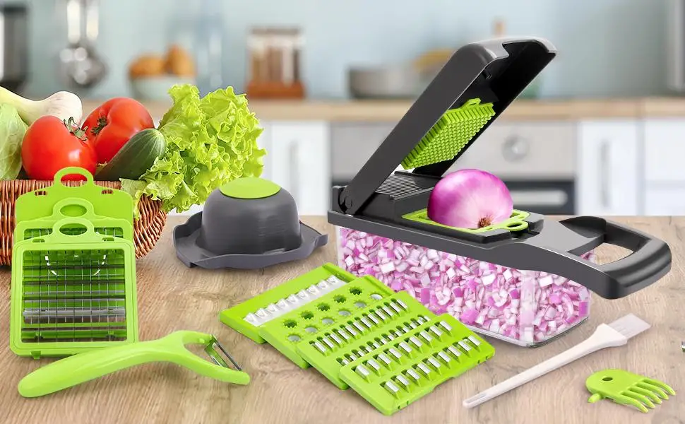 12 In 1 Manual Vegetable Chopper Kitchen Gadgets - Inspire Uplift