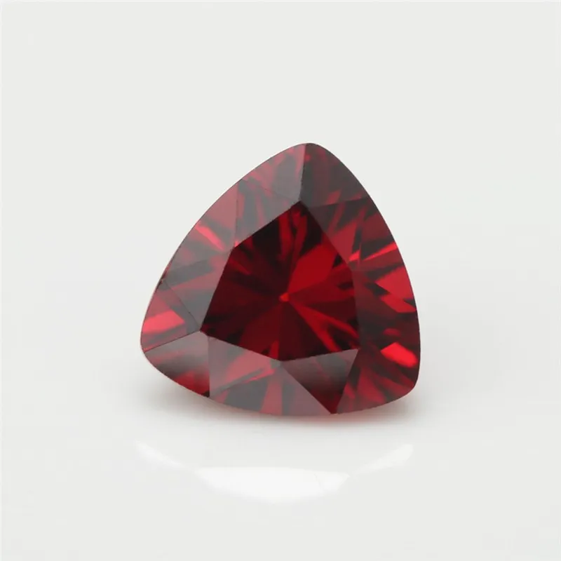 red trillion cut diamond