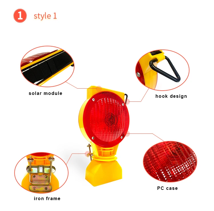 Led Solar Traffic Road Barricade Warning Light Solar Safety Led Traffic