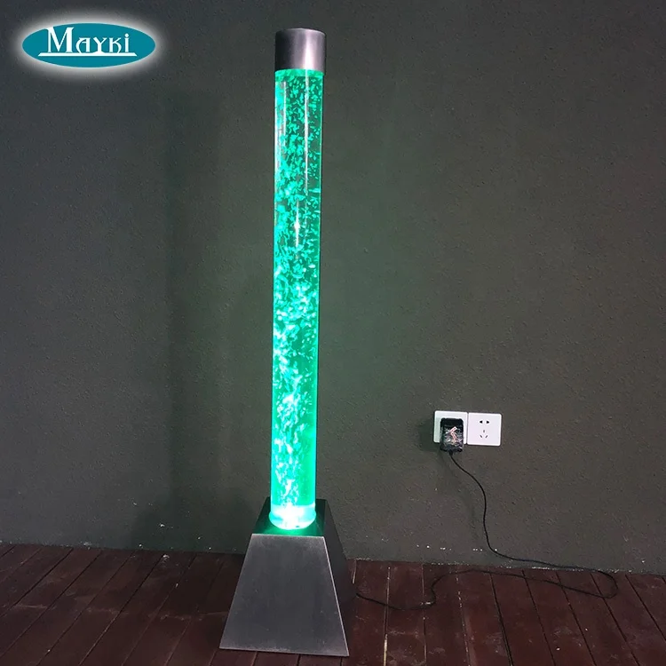 OSALADI Colonne Bulle Lumineuse à Fibre Optique – Lampe Relaxante Glacier LED Multicolore Pour Voiture, Chambre Ou Décoration Noël, Blanc Apaisant à Piles