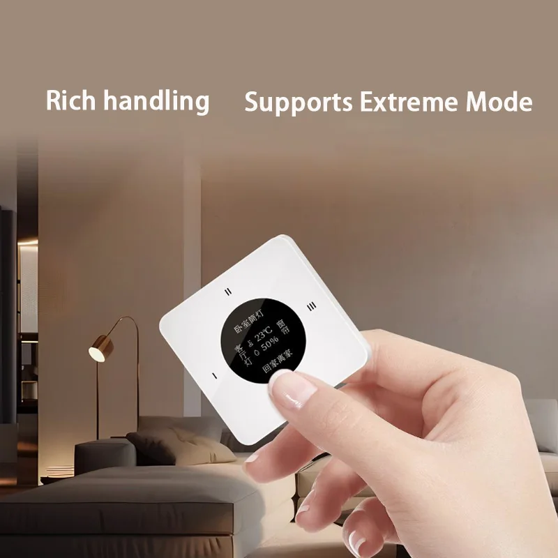 Linptech Smart Wireless Scene Switch Key KS1 Pro Auto Temperature Humidity Sensor Remote Control Switch Work for Xiaomi