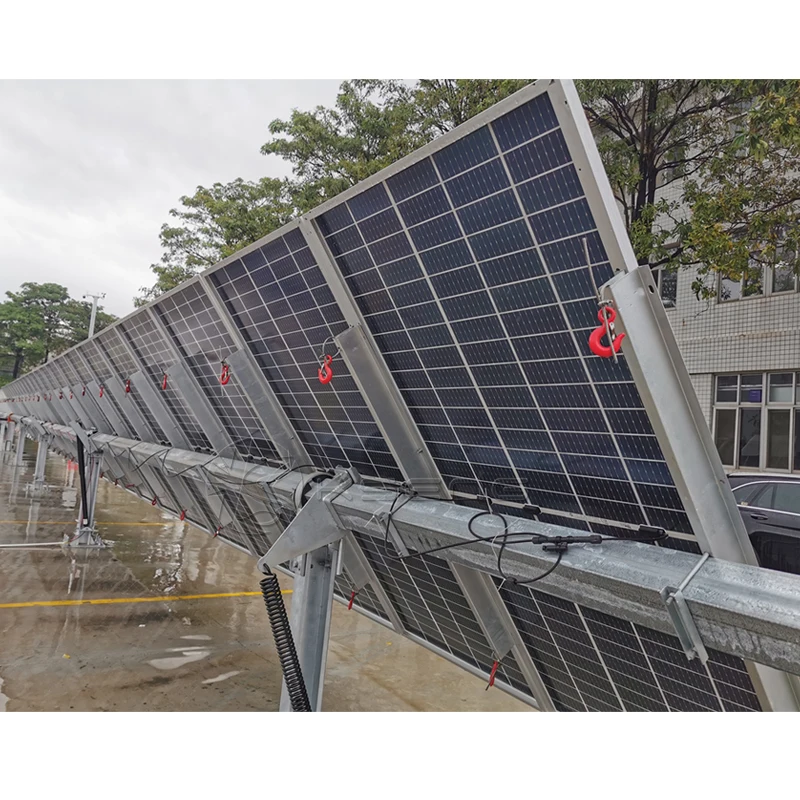 2 MW Single Axis Smart Solar Tracking System with Slewing Drive Ground Mount One Axis Solar Panel Tracker