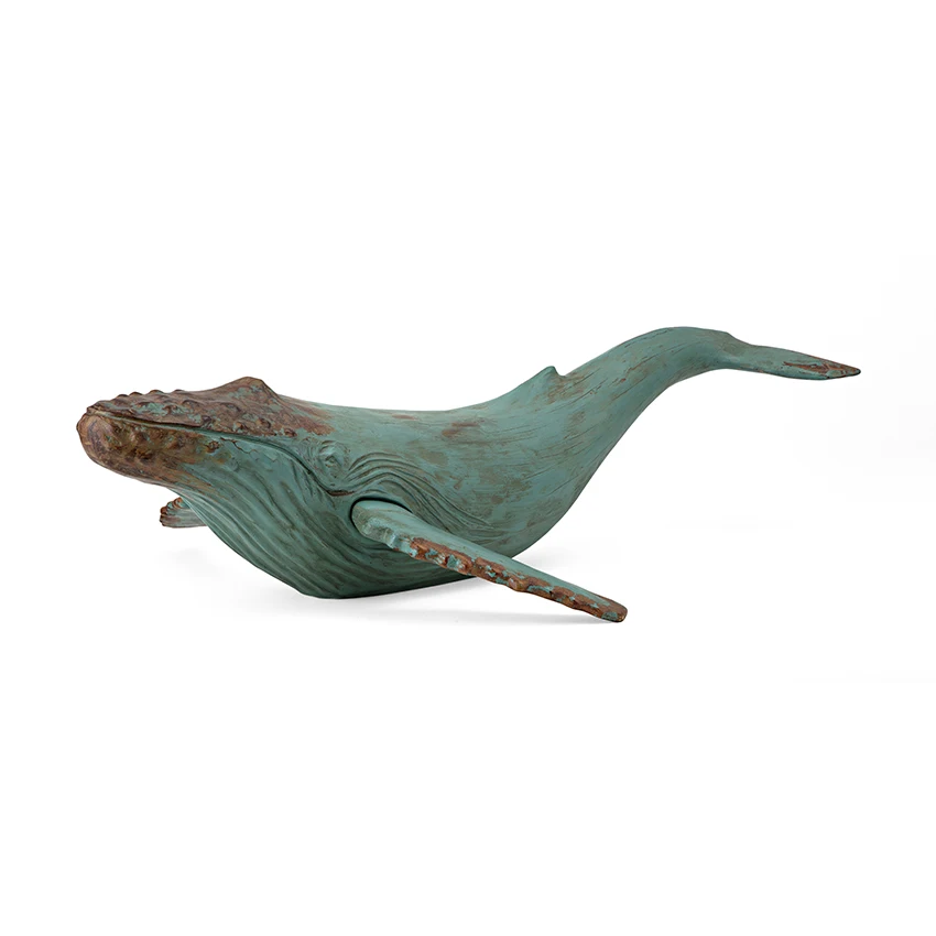 Wholesales Hand-Painted Resin Ocean Series Cetacean Figure Sperm Whale Sculpture for Nautical Decor