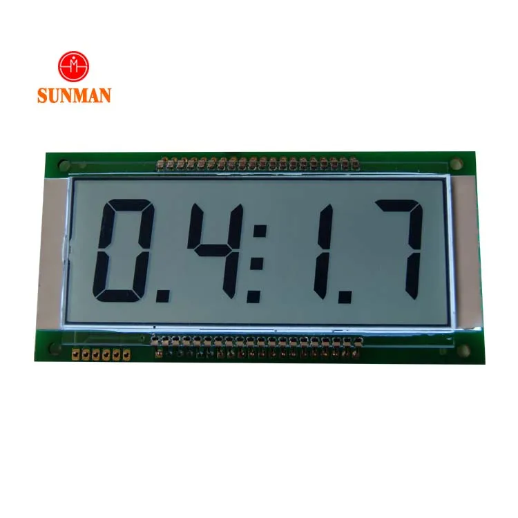 
Изготовленный на заказ в большой сегмент ЖК-модуль 4-значный 7-сегментный ЖК-дисплей для часов и метр 