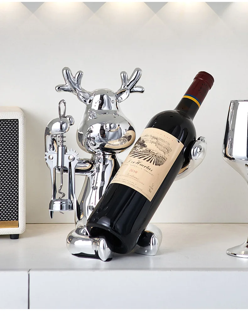 Elk Wide Rack Light Luxury Elk Red Wine Rack Decoration Tv Cabinet Table Wine Glass ...