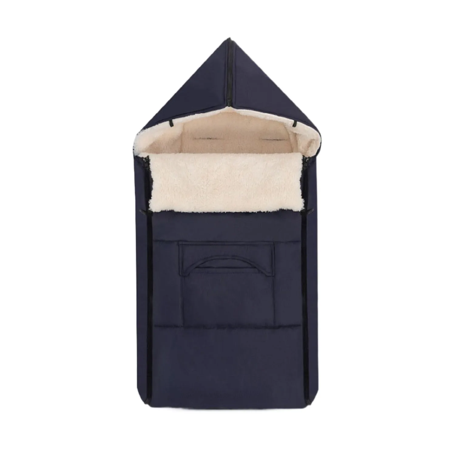 Multi-functional Baby Stroller Sleeping Bags Detachable Buggy Footmuff with Artificial Lamb Wool Fabric Lining