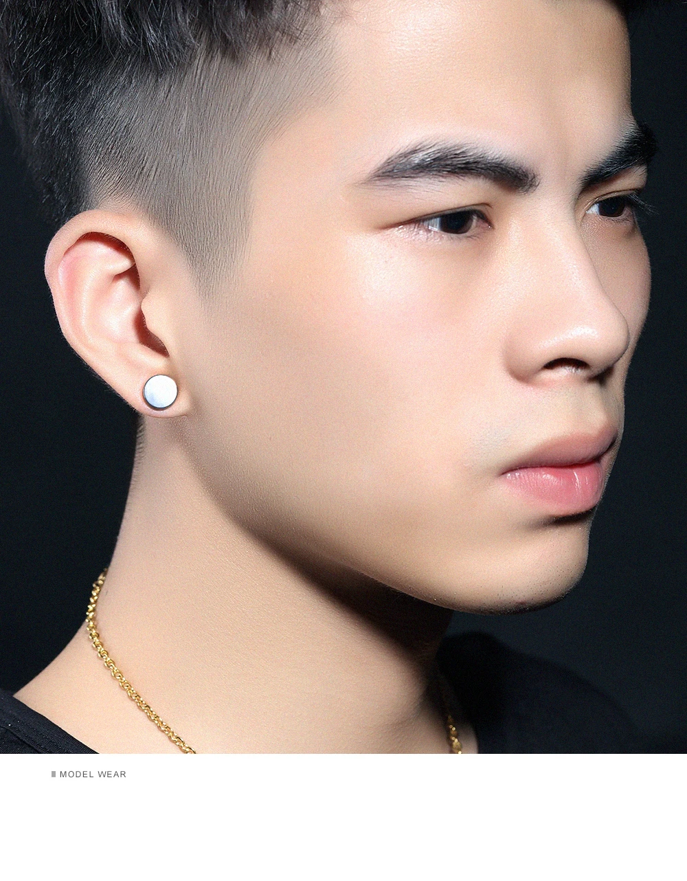 Stud Earrings For Men Boys Stainless Steel Jewelry Non