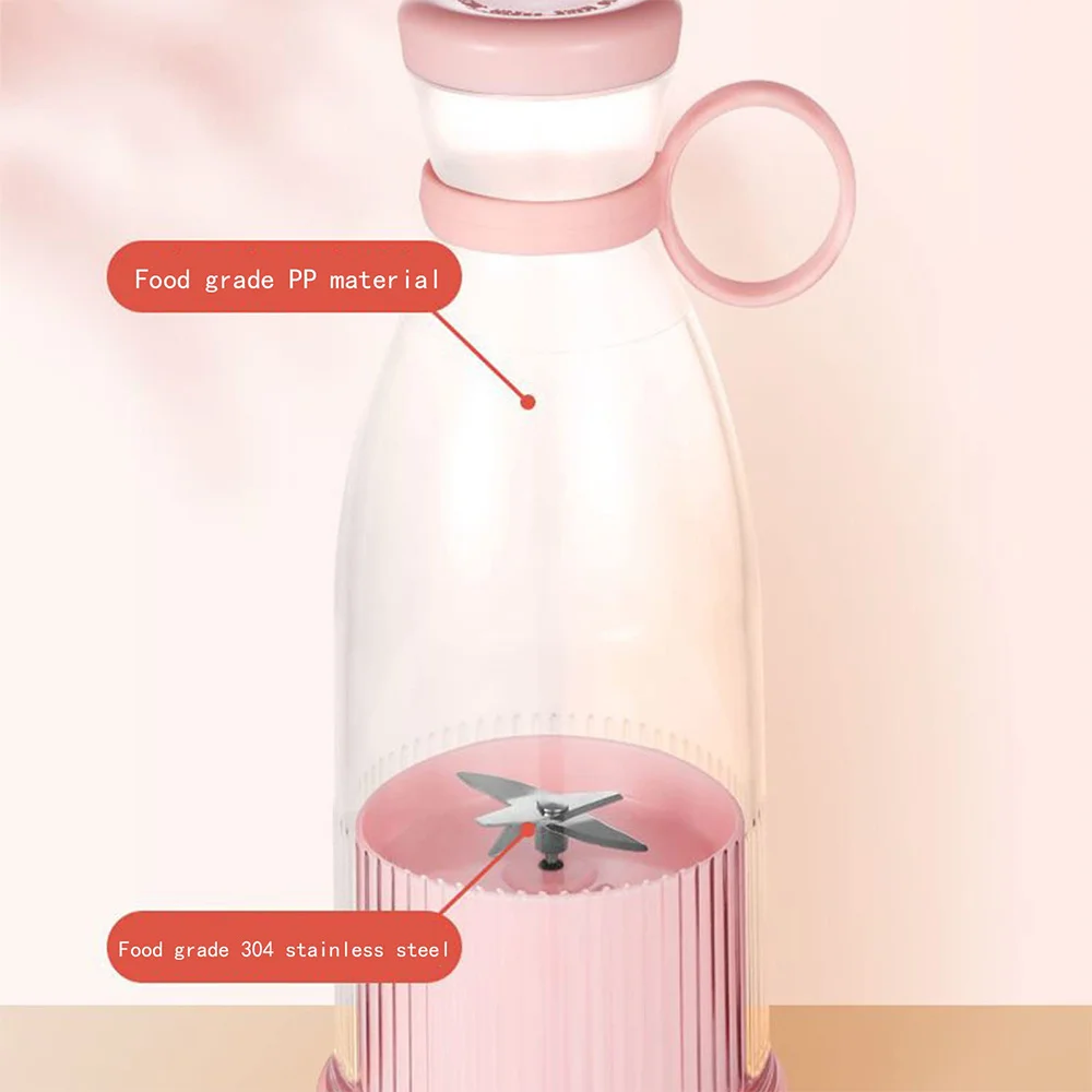 In Stock Smart Mini Juicer Bottles 380ML USB Rechargeable Portable Mini Electric Fresh Juicer Blender