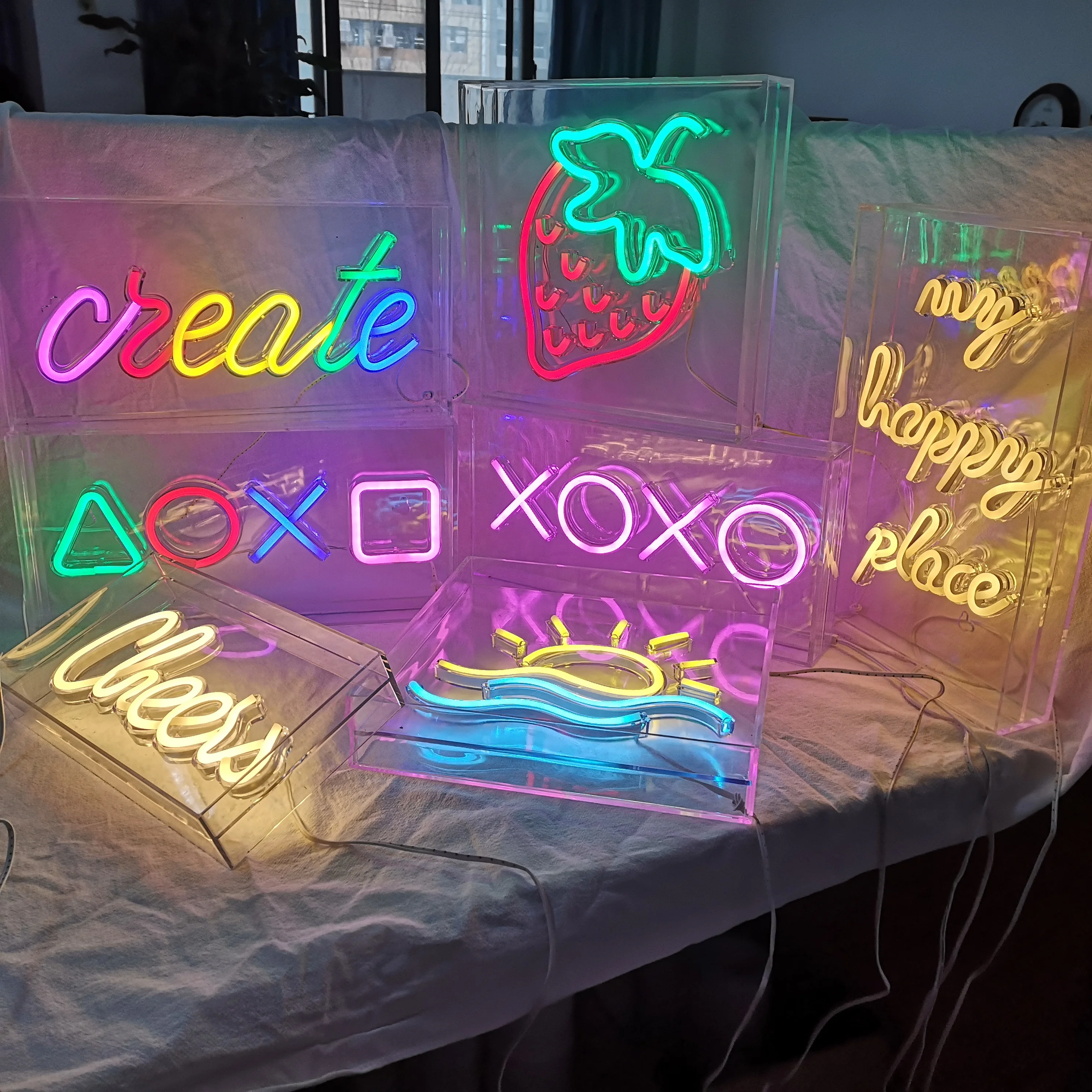 Led Neon Sign for Wall Decor LED Light Pink Nail Hand Beauty USB ...