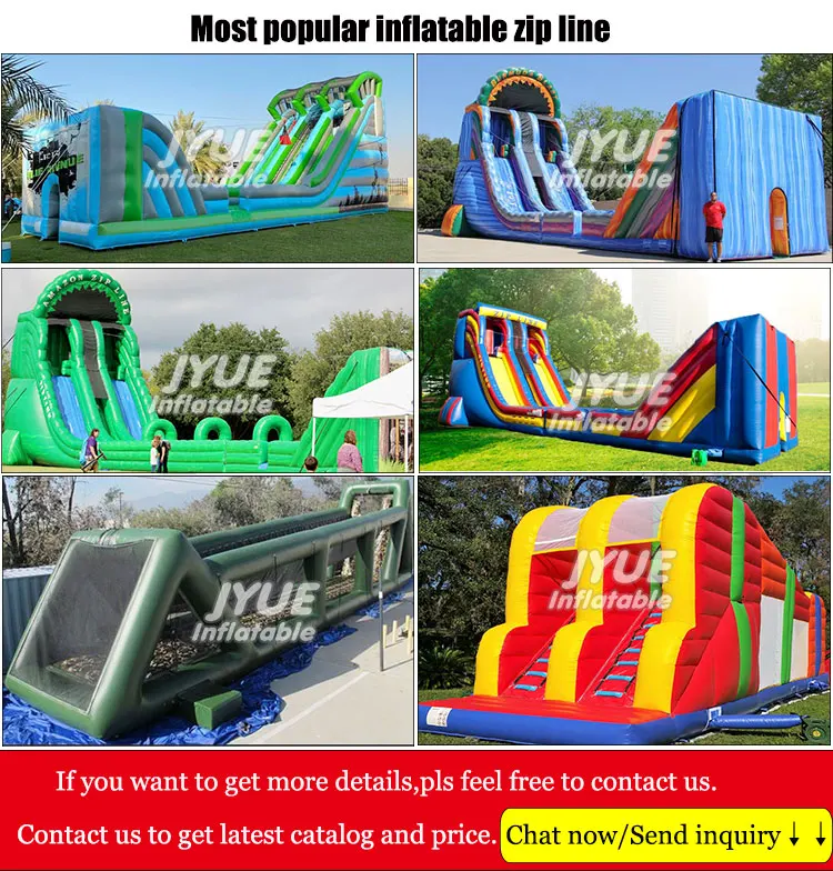 Tall Inflatable Zip Line Slide Commercial Grade Adult Inflatable Water ...