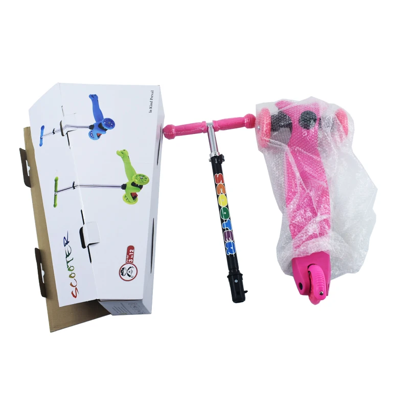 Children Scooter 3 Wheel Scooter with Flash Wheels Kick for 2-12 Year Kids Adjustable Height Foldable Children Scooter