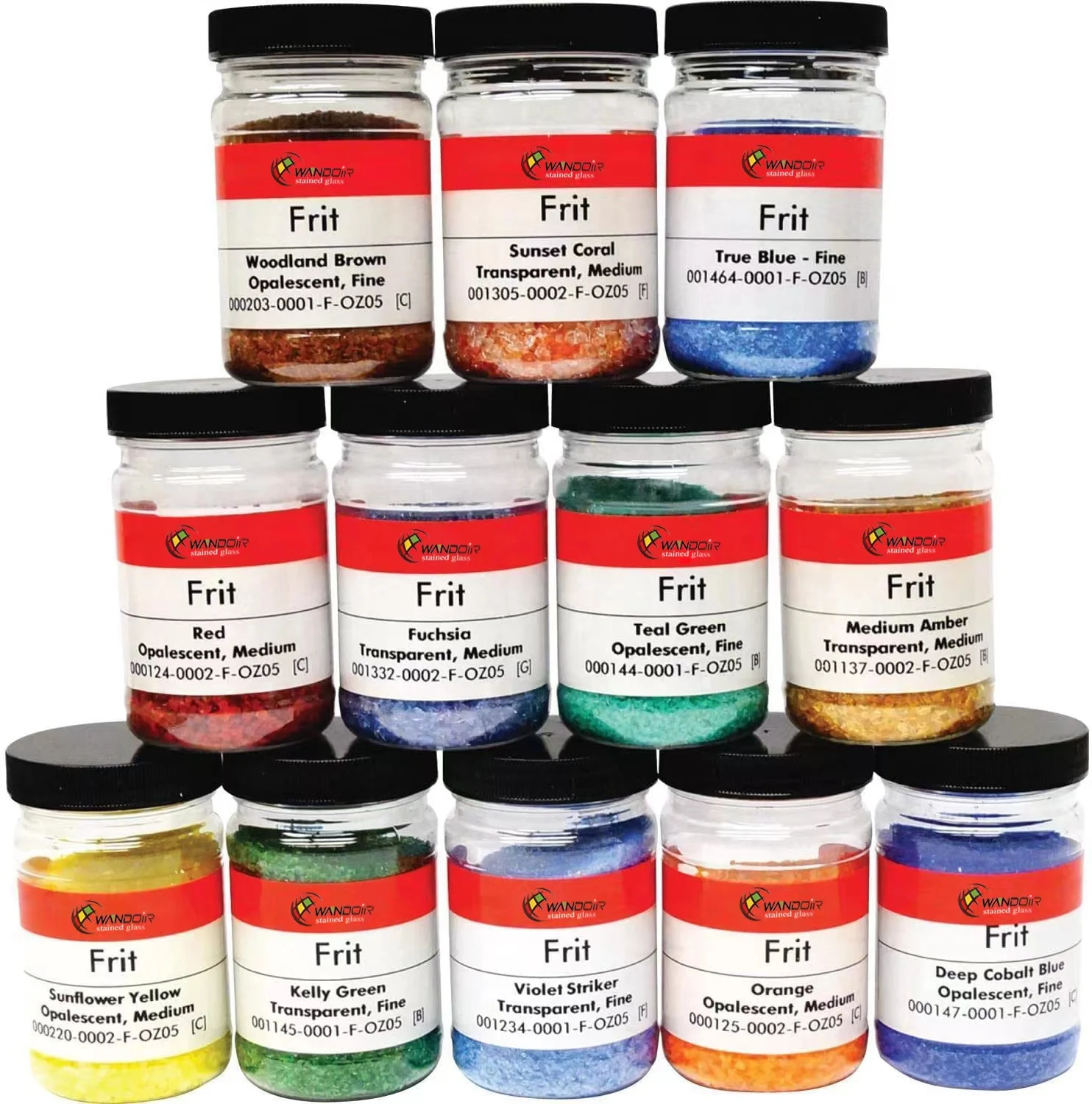 Fusing Glass Supplies Assorted Colors Pack For Art Crafts Glass Frit