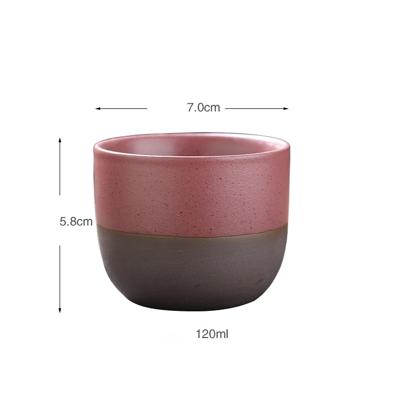 Retro Ceramic Coffee Cup 120ml Handmade Cup Without Handle Reactive Glaze Mug Stoneware Enamel Manufacturer