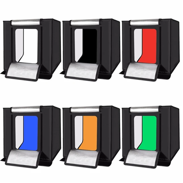 PULUZ 80cm Photo Light Box Studio Light Softbox Photography Studio Shooting Tent Box 6 Colors Background Photo Light Box Kits