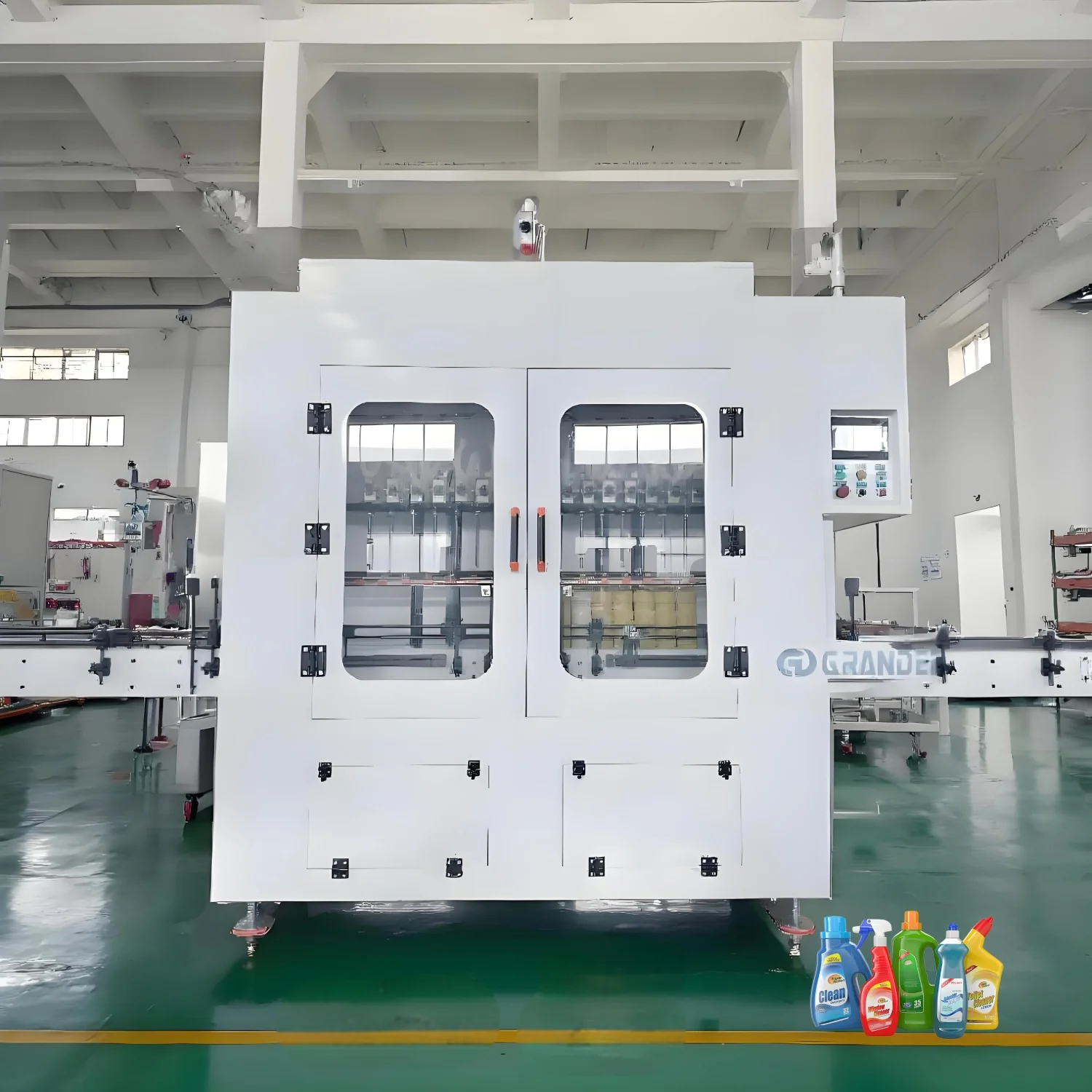 Automatic 1L 5L Liquid Detergent Filler Anti Corrosion Toilet Cleaner Deodorant Strong Acid Filling Capping Machine