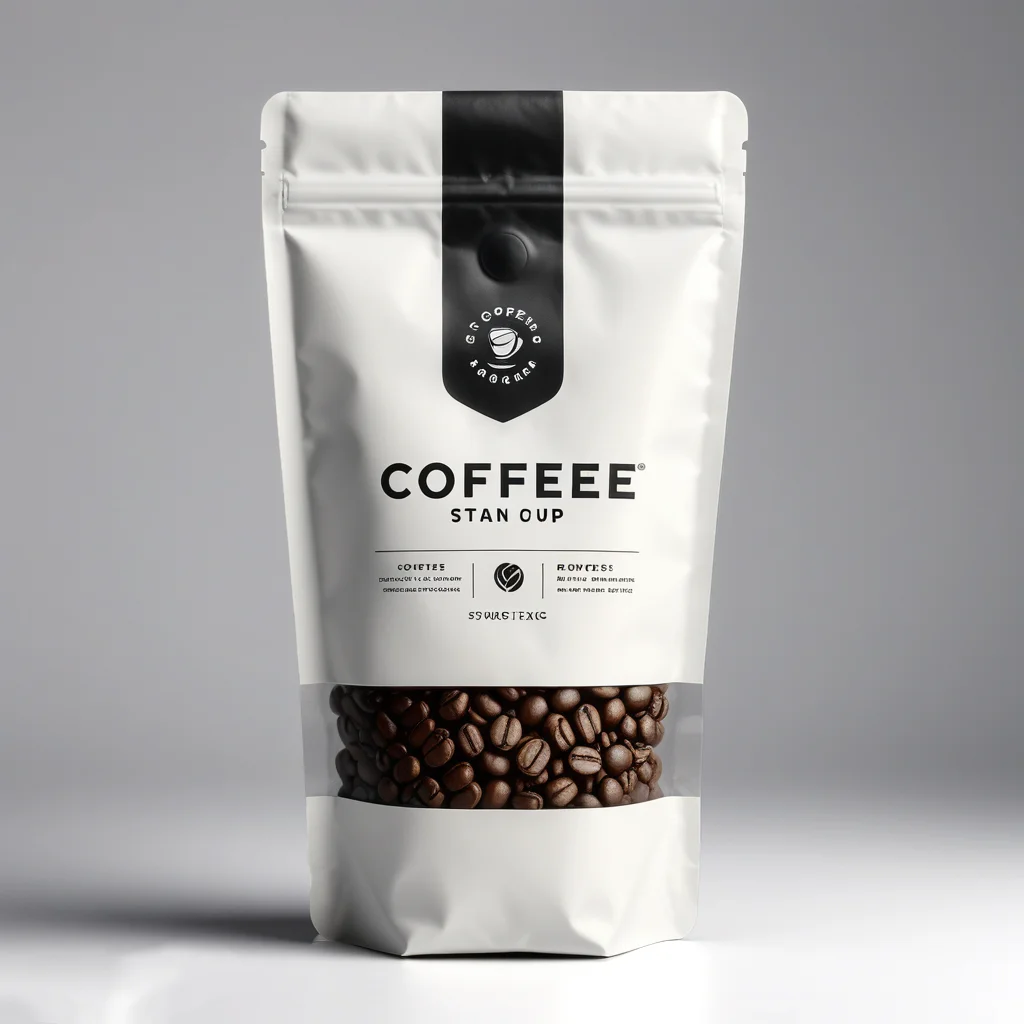 Digital Printing Logo Custom Biodegradable Kraft Paper Zip Lock Bag Coffee Bean Packaging Bags With Valve