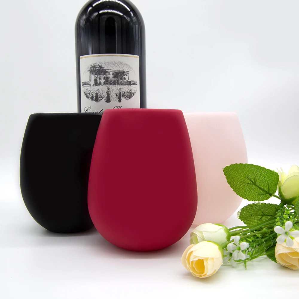 2022 New Custom Design Silicone Wine Glasses with Amazon Hot Selling Silicone Wine Cups Silicone Wine Glass