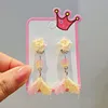 Lolita pink and yellow fishtail ear clips
