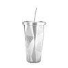 Straw style, stainless steel