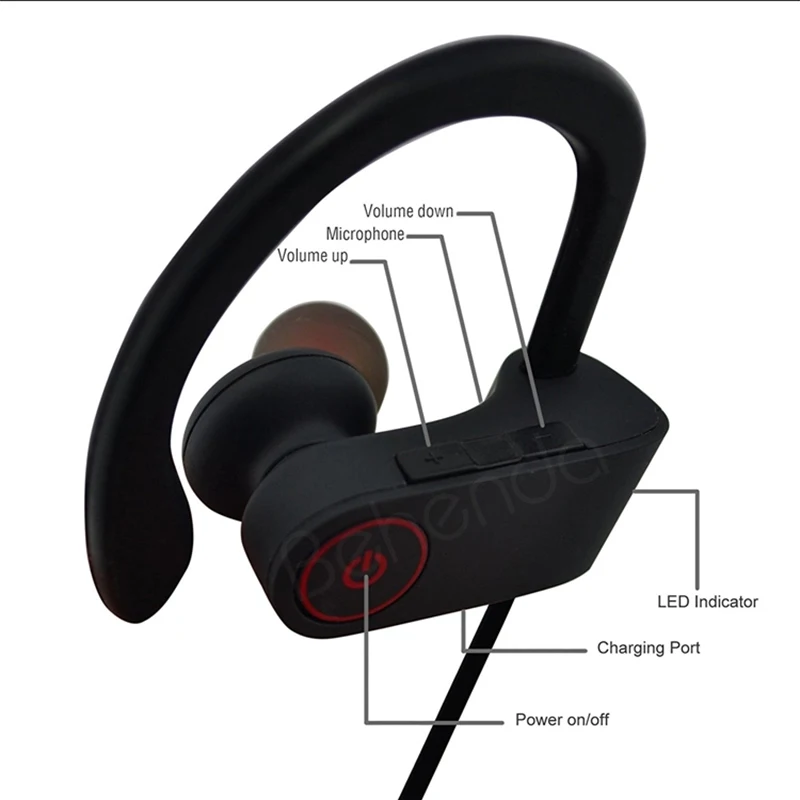 Высококачественные мобильные спортивные наушники U8 с шейным ободом беспроводная водонепроницаемая Bluetooth-гарнитура для