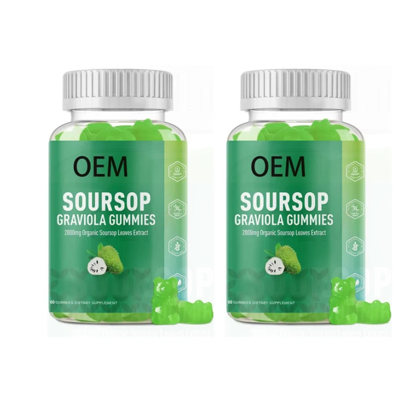 Graviola Soursop Leaves Extract Vitamin C Zinc Supplement Customizable Organic Soursop Graviola Gummies