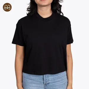 Wholesale Custom High Quality Go-To Headliner Cropped Tee Short Sleeve for Women