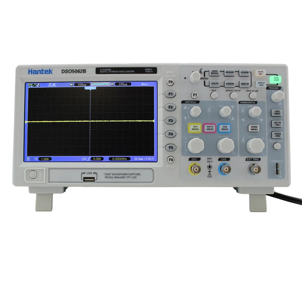 Hantek 6022BE Laptop PC USB Digital Storage Virtual Oscilloscope 2 Channels 20Mhz