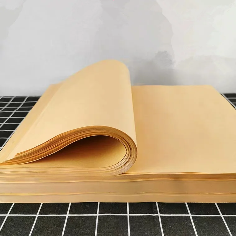 Custom size oil-absorbing sheet cooked food kraft paper sandwich plain brown paper wrap