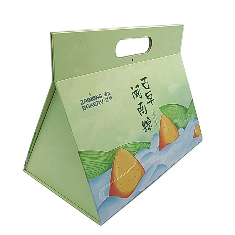 Custom Triangle Folding Rigid Cardboard Magnetic Gift Box - Eco