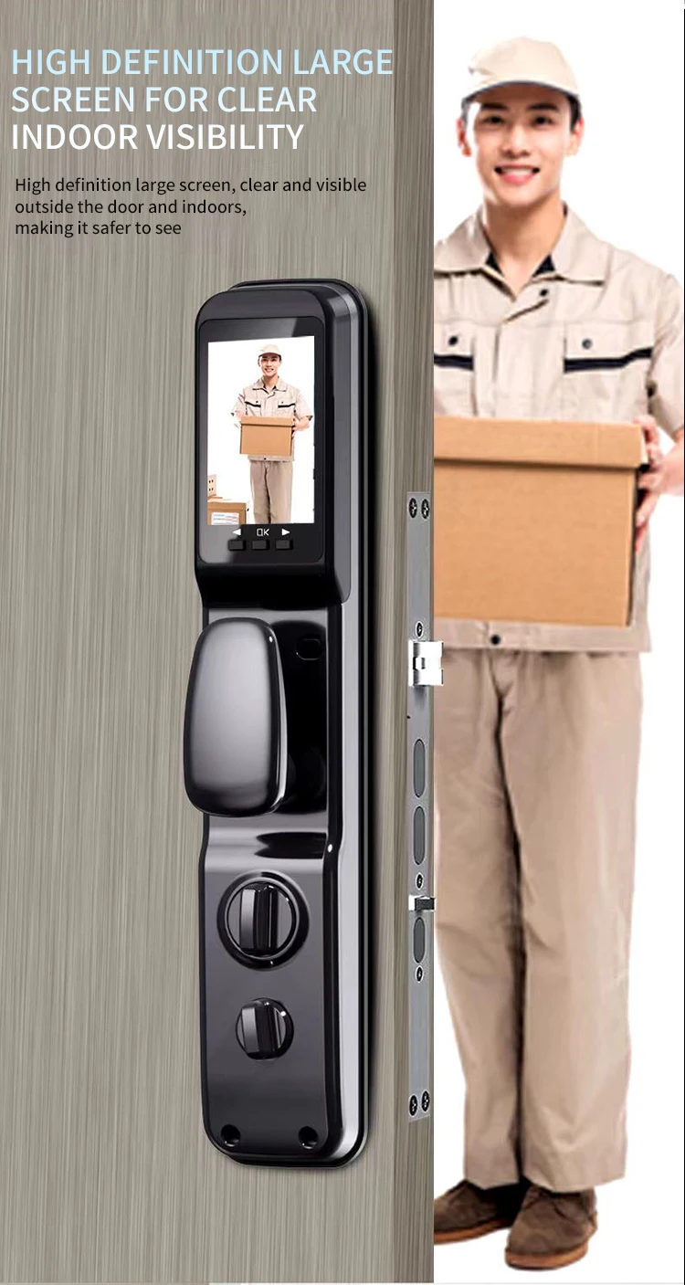 Aidmi 3d Face Id Finger Vein Door Lock Digital Viewer Remote Doorbell Tuya Wifi Smart Face