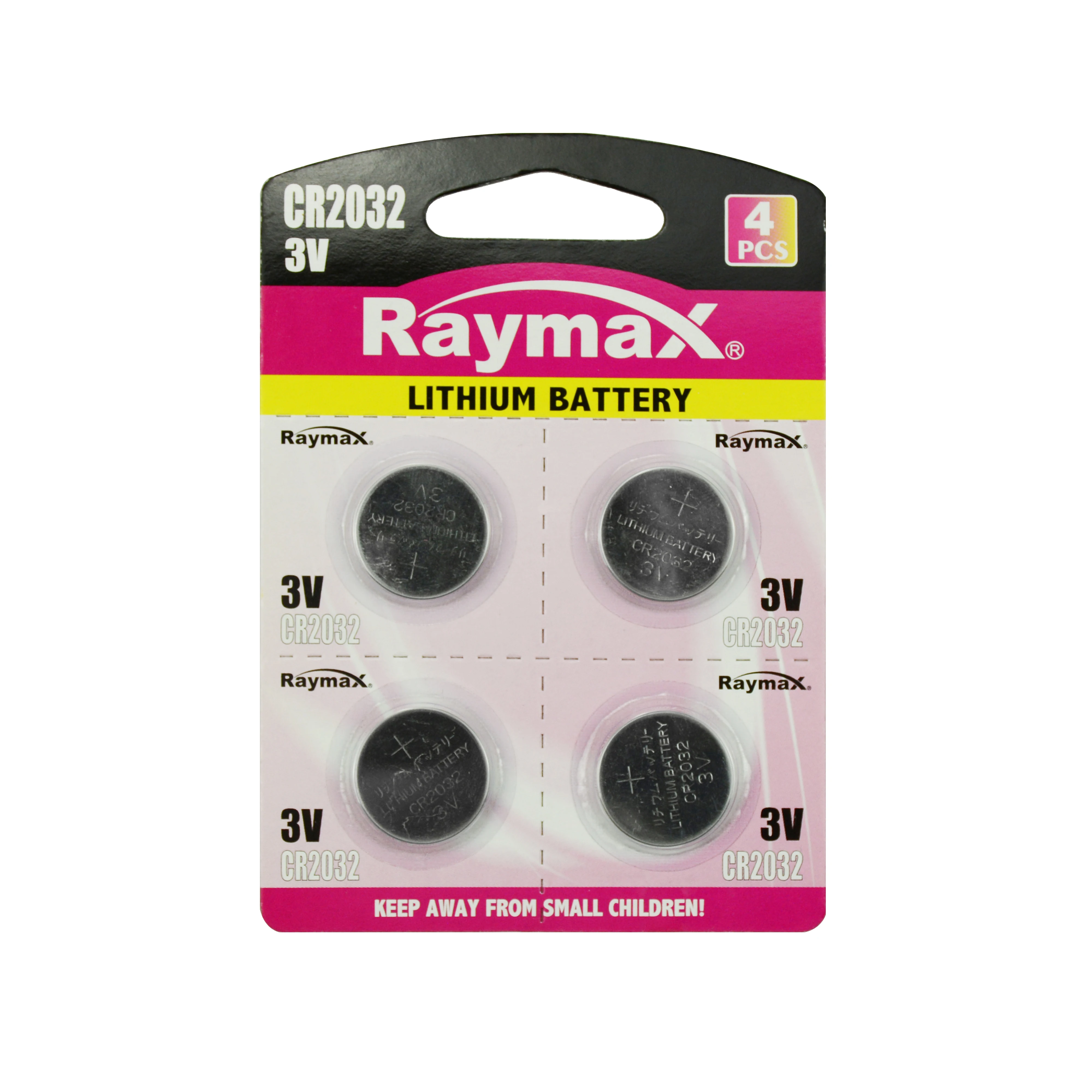 레이맥스 머스탱 3 볼트 cr2032 삼킴 방지 마크가 있는 자동차용 리튬 버튼 코인 셀