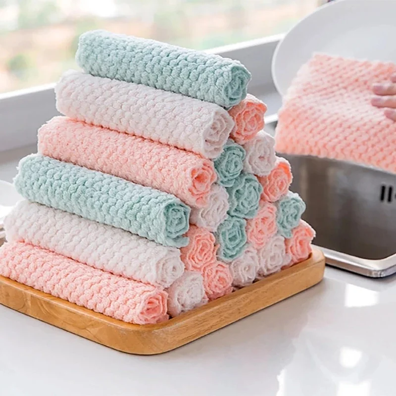 Kayannuo Christmas Clearance Microfiber Cleaning Dish Cloths For Washing  Dishes Dish Towels And Dishcloths