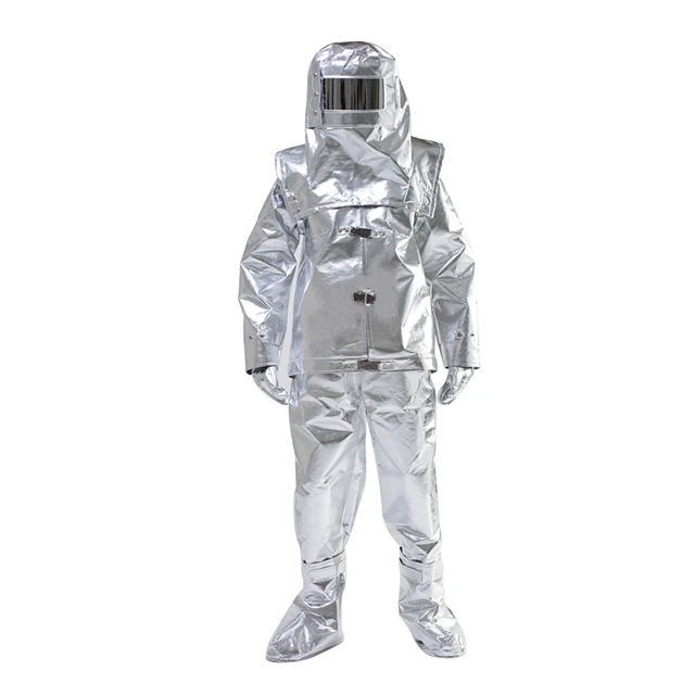 Aluminized Anti-Static & Anti-Cut Firefighting Suit HPPE Material with Aluminum Fiber Protection Radioactive Safety Clothing