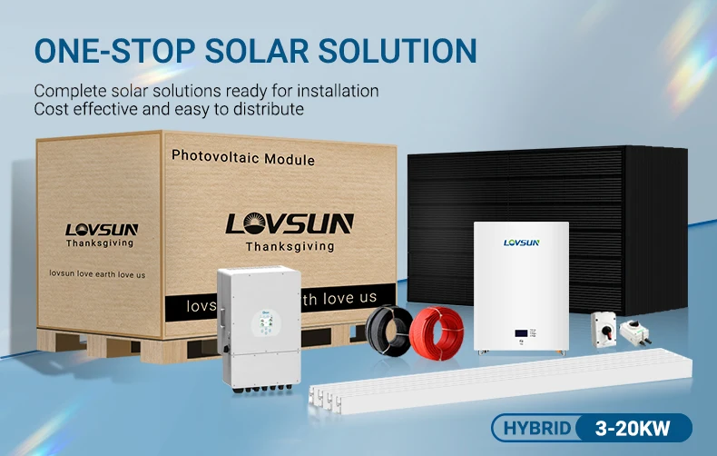 Lovsun Hybrid Solar System 5kW 8kW 10kW 12kW 15kW 20kW 10kWh 20kWh ...