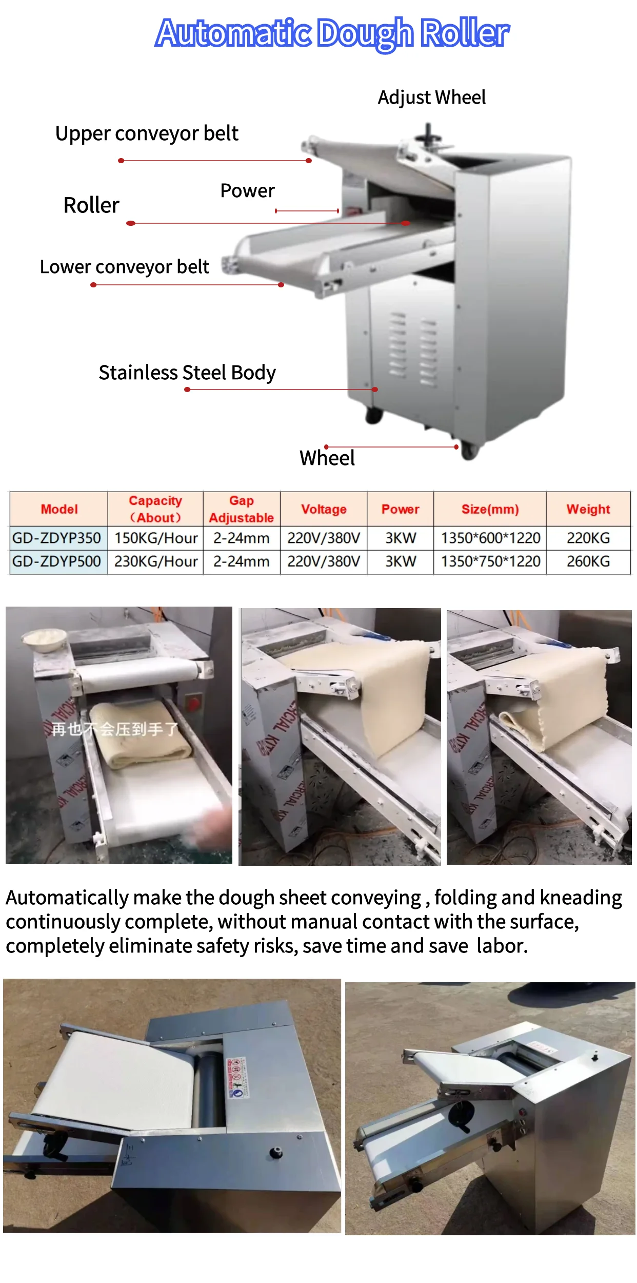 Pita bread commercial automatic small press presser flour electric dough roller sheeter sheet flatten rolling machine for bakery