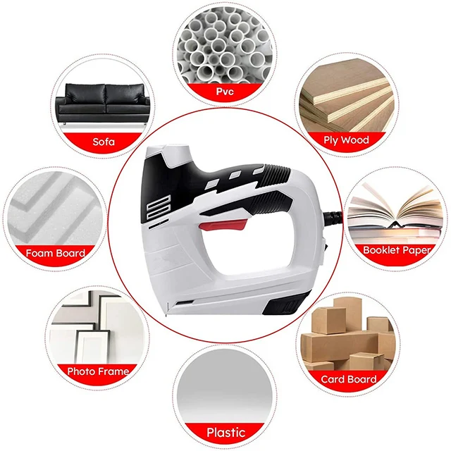 2 в 1 Электрический строительный степлер/пистолет для ногтей набор гвоздей с 900 шт. скоб T50 300 15 мм 18 гвозди электроинструменты деревообработки