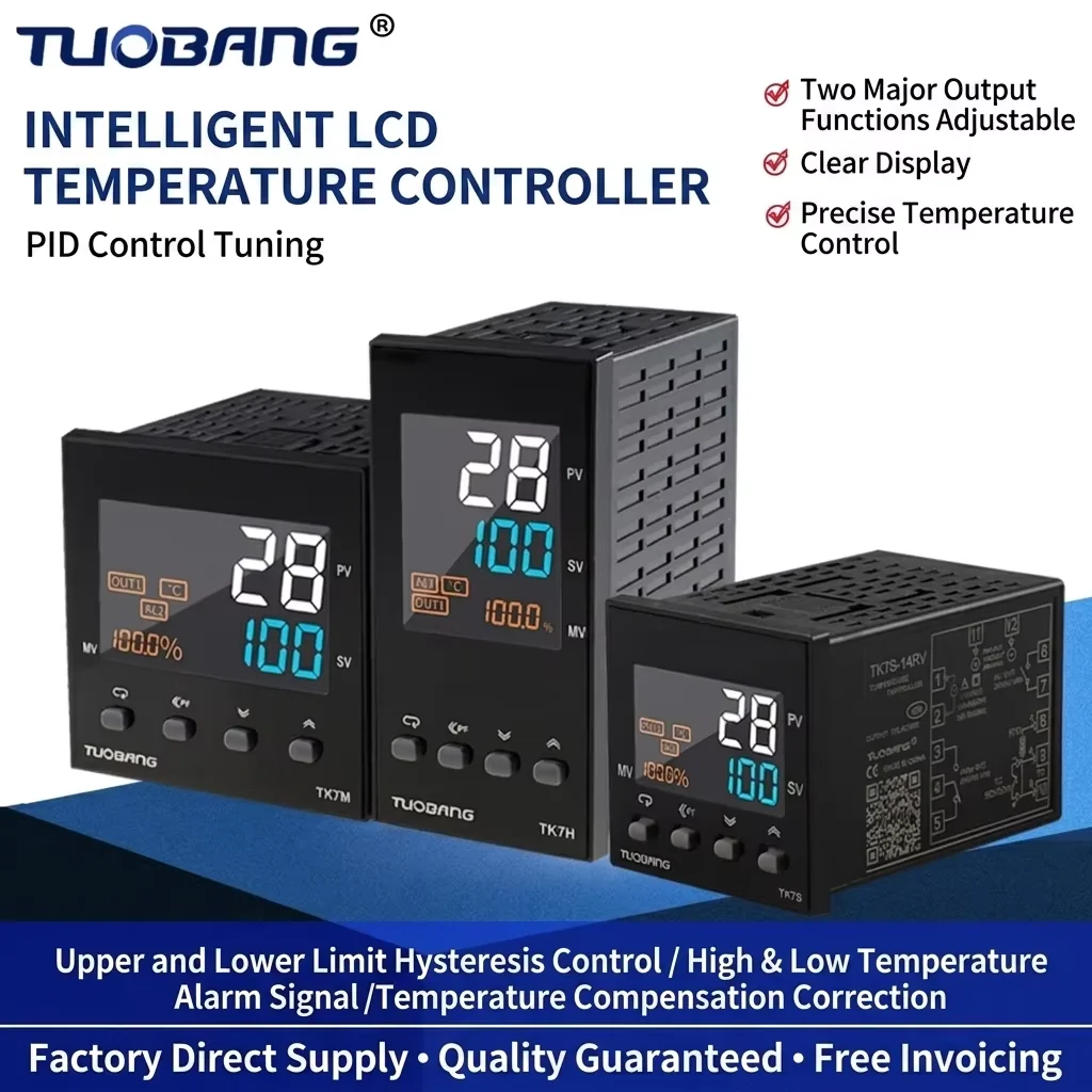 Suosite TK7-S/M/H RS485 Multi-Function LCD Temperature Controller PID Intelligent Automatic Industrial Incubator Thermostat