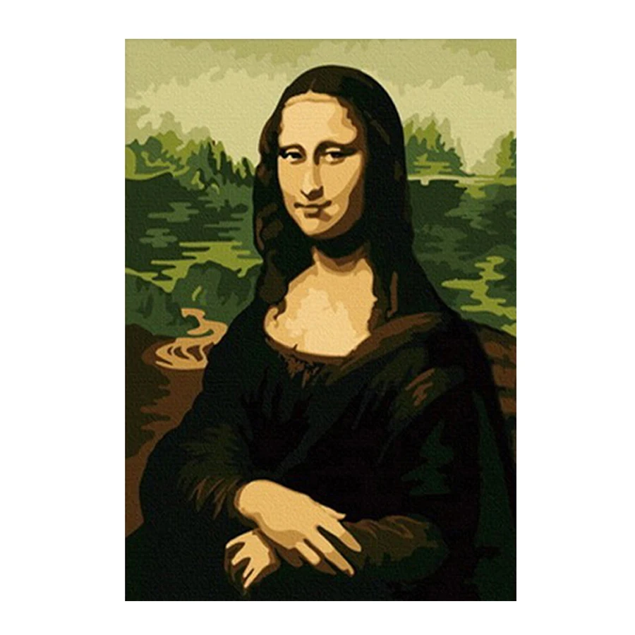 Раскраска по номерам Мона Лиза