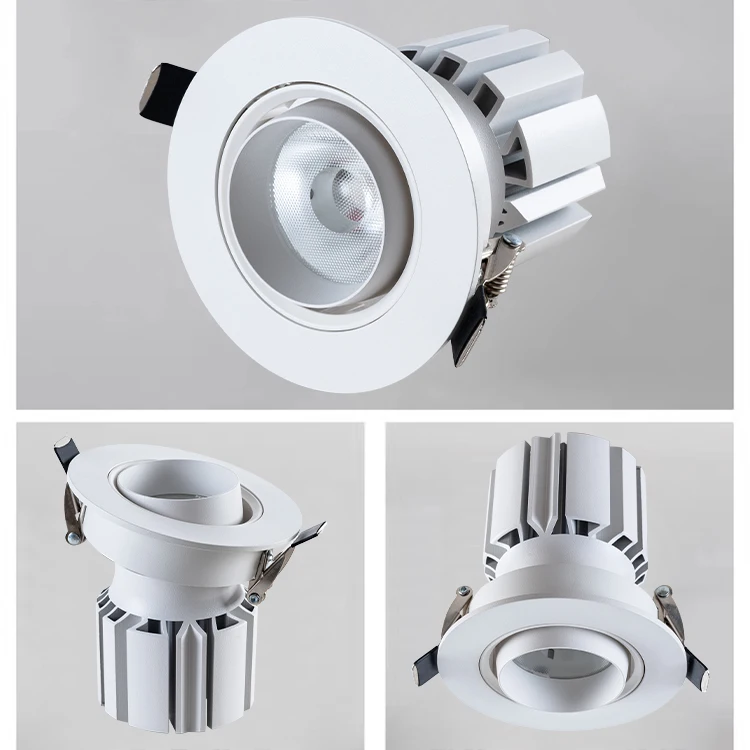 15W Dimmable Antiglare LED Cob Module Downlight Tri-Colour Aluminium Hospitality Grille Ceiling Light IP44 30W for Wwwchina