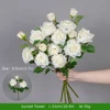 3 fiori rosa/bianco