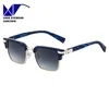 Blue iridescent frame with gray lenses