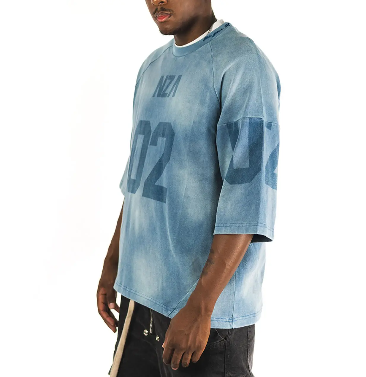 Salati T Shirt Manufacturer High Quality Screen Print Sun Faded Oversized Embroidery Distressed Tee Acid Wash T-shirt Hommes Men gallery 7