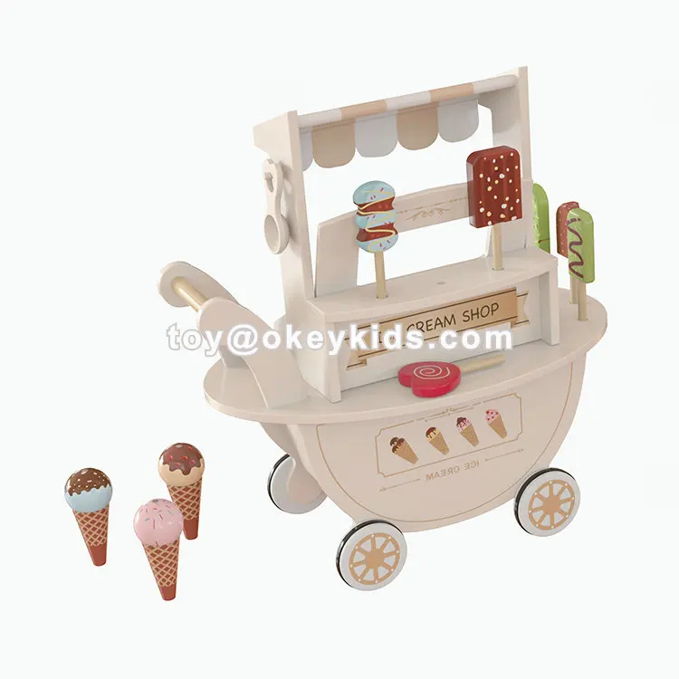 New Arrivals Pretend Play Set Wooden Ice Cream Parlour Toy For Kids